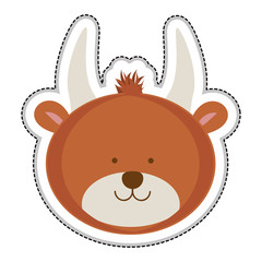 bull animal icon image vector illustration design 