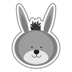 donkey animal icon image vector illustration design 