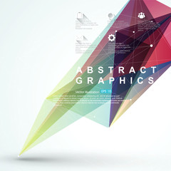 Obraz premium Point, line, surface composition of abstract graphics, Vector background.