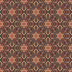 Seamless hand drawn mandala pattern.