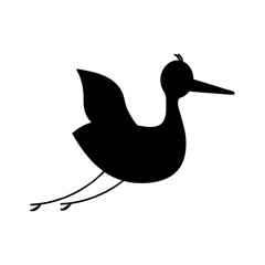 crane bird icon image vector illustration design 