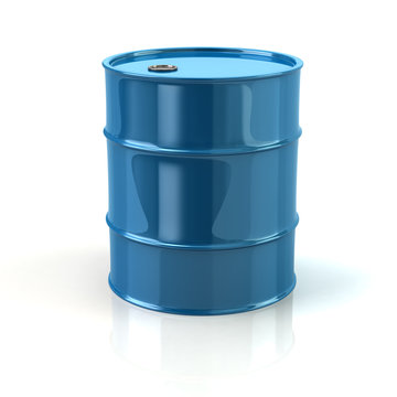 3d illustration of blue barrel