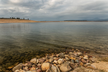 Landscape in the swamp of Gabriel y Galan. Extremadura. Spain