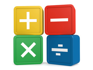 Obraz premium Math sign isolated on white