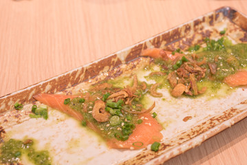 Salmon seafood sauce