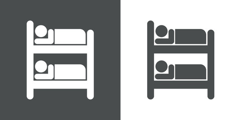 Icono plano litera gris