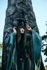 Woman-shaman with horns