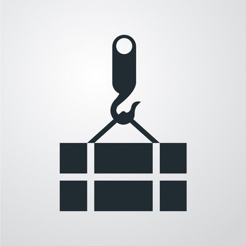 Icono plano carga en fondo degradado