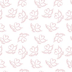 Fototapeta premium ангельские крылья и любовь