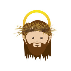 jesus holy family icon image vector illustration design 