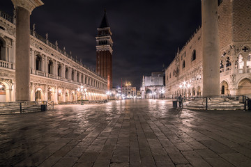 Venice, St. Mark's Square at night - almost without people