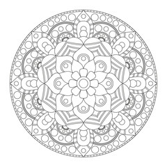 Flower Mandalas. Vintage decorative elements. Oriental pattern,