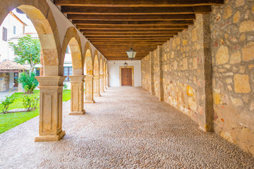 Detail of a medieval cloister in Salamanca