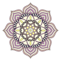 Flower Mandalas. Vintage decorative elements. Oriental pattern,