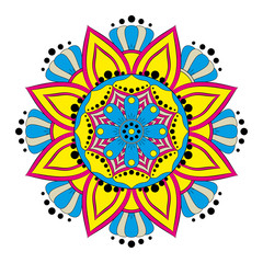Flower Mandalas. Vintage decorative elements. Oriental pattern,