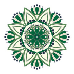 Flower Mandalas. Vintage decorative elements. Oriental pattern,