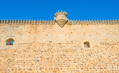 Detail of a castle in sunlight