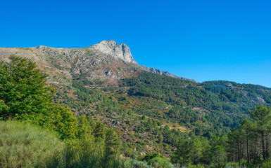 Fototapeta na wymiar Hills of natural park Sierra de Gredos