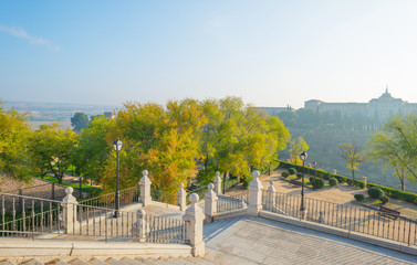 Fototapeta premium Panorama of the hills of the city of Toledo 
