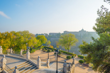 Fototapeta premium Panorama of the hills of the city of Toledo 