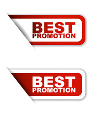 red vector best promotion, sticker best promotion, banner best promotion