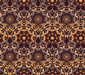 Seamless pattern. Vintage decorative elements.