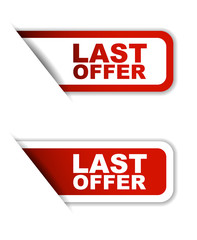 red vector last offer, sticker last offer, banner last offer