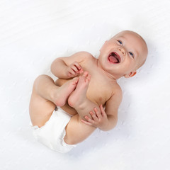 Little baby wearing a diaper