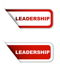red vector leadership, sticker leadership, banner leadership