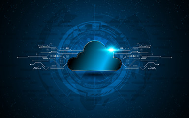 abstract vector cloud technology internet data services concept innovation design background