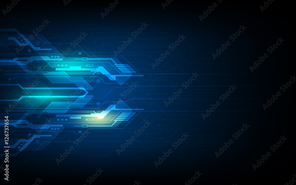Poster abstract digital technology circuit loading design concept background