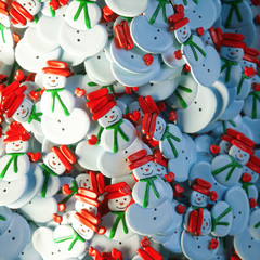 Sweet snowman Christmas gift 3d render