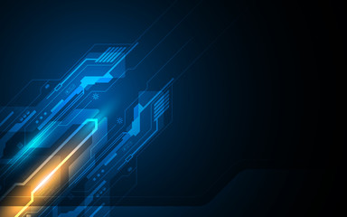 abstract digital technology futuristic circuit line innovation concept background