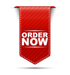 order now, red vector order now, banner order now