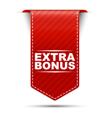extra bonus, red vector extra bonus, banner extra bonus