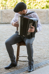 M&uacute;sico tocando el acorde&oacute;n