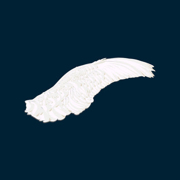 лебединое крыло на синем фоне, векторная иллюстрация