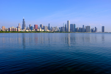 Naklejka premium Panoramę Chicago