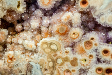 crystal mineral stone displayed in a mineral museum
