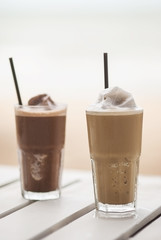 Blended ice coffee