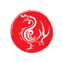 Rooster as symbol of new year 2017 in Chinese calendar.Vector element for  greeting cards, flyers.