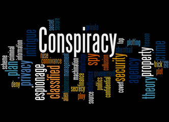 Conspiracy, word cloud concept 7