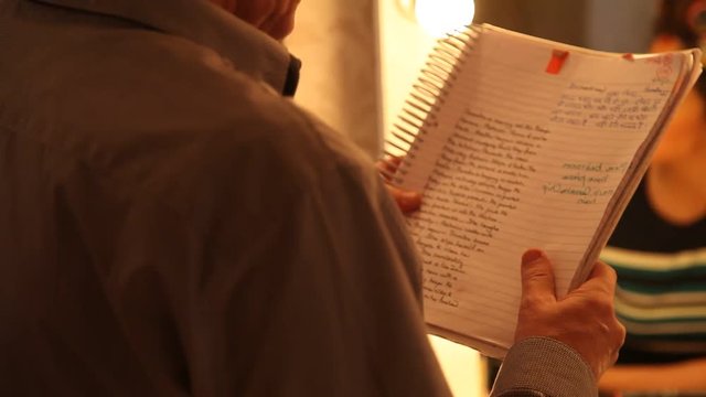 Male Model hands with Book