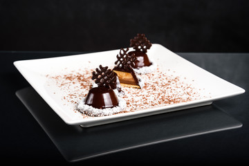 Freshly baked chocolate