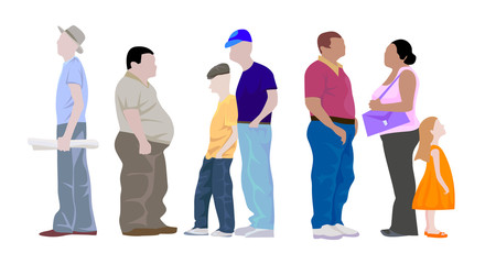 Obraz premium Urban People Set Flat Icon. Vector colored Image.