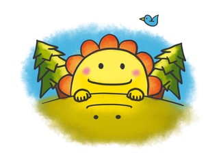 Sunrise Sun Sunny Friendship Cartoon Clipart 