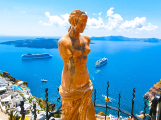 Santorini, Greece - Statue of Aphrodite