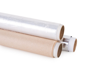 One roll of plastic wrap, one roll of aluminum foil and One roll of parchment paper for household...