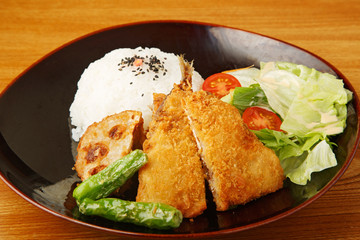アジフライランチ