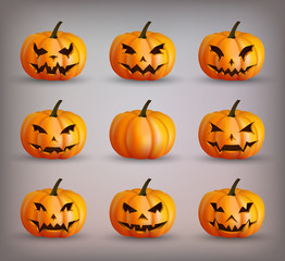 Set pumpkins for Halloween